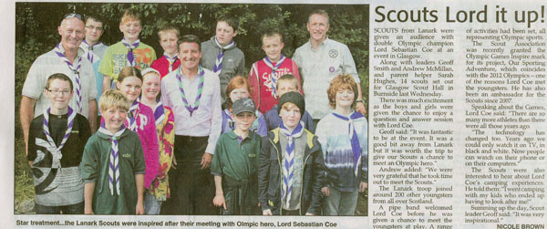 Lanark Scouts Lord It Up